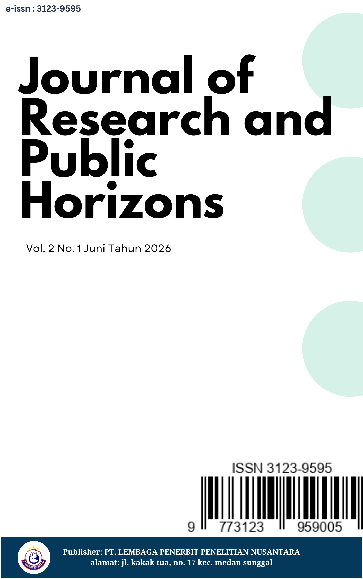 					View Vol. 1 No. 1 (2025): Desember : Journal of Research and Public Horizons
				